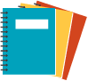 an icon of three notebooks